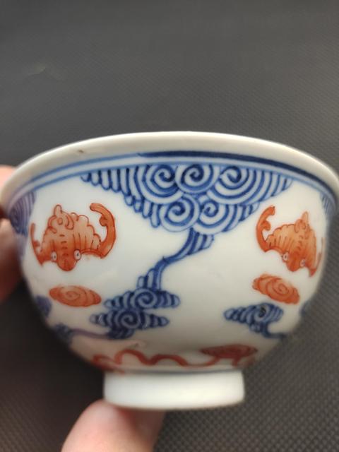 古玩陶瓷青花礬紅杯拍賣，當(dāng)前價(jià)格15888元