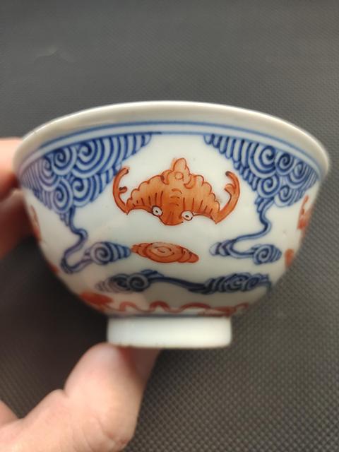 古玩陶瓷青花礬紅杯拍賣，當(dāng)前價(jià)格15888元