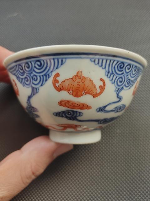 古玩陶瓷青花礬紅杯拍賣，當(dāng)前價(jià)格15888元