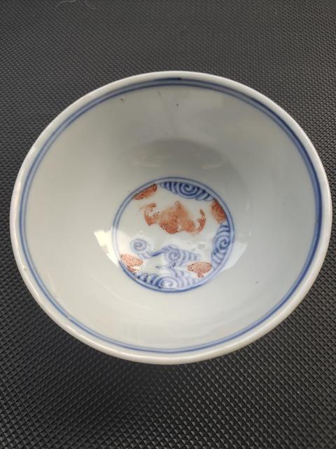 古玩陶瓷青花礬紅杯拍賣，當(dāng)前價(jià)格15888元