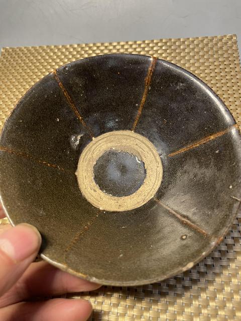 古玩陶瓷遼金耀州窯六出筋盞拍賣，當前價格16000元