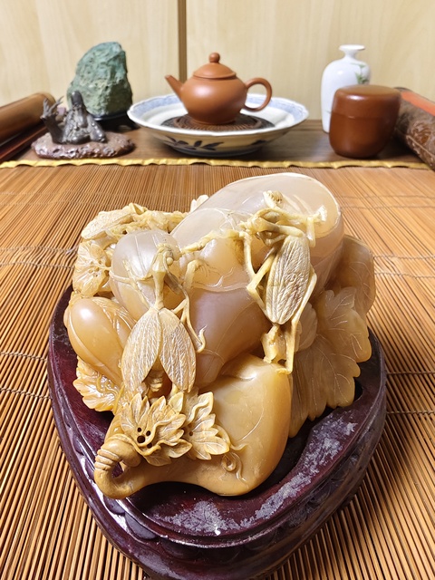 古玩雜項巴林石芙黃凍擺件拍賣，當(dāng)前價格9800元