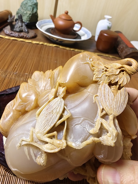 古玩雜項巴林石芙黃凍擺件拍賣，當(dāng)前價格9800元