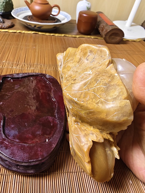 古玩雜項巴林石芙黃凍擺件拍賣，當(dāng)前價格9800元