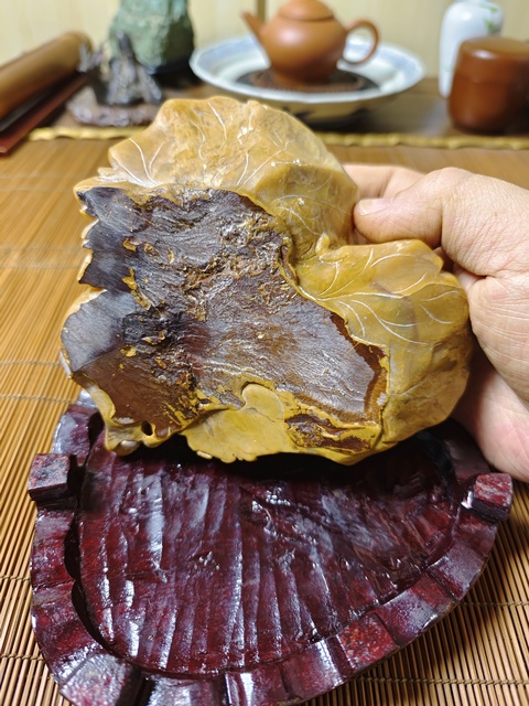 古玩雜項巴林石芙黃凍擺件拍賣，當(dāng)前價格9800元