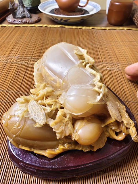 古玩雜項巴林石芙黃凍擺件拍賣，當(dāng)前價格9800元