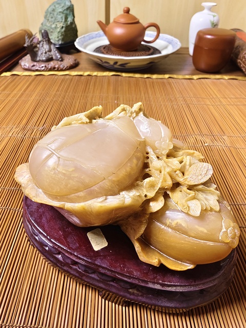 古玩雜項巴林石芙黃凍擺件拍賣，當(dāng)前價格9800元