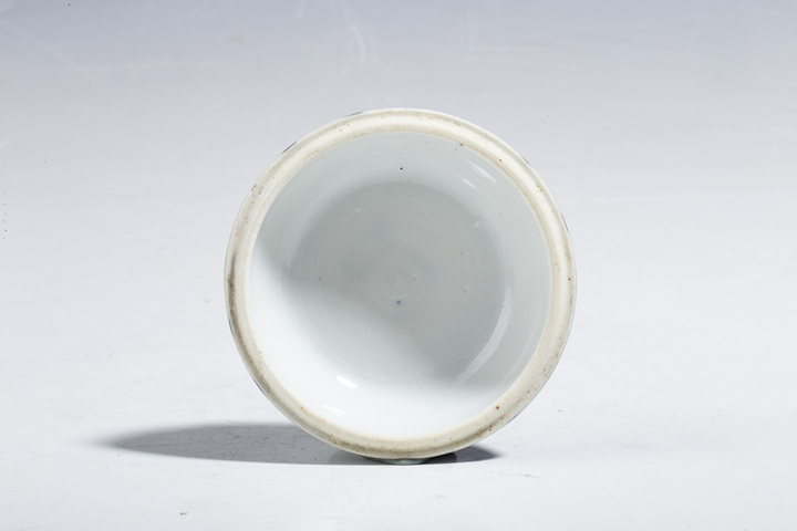 古玩陶瓷晚清·青花花鳥紋印泥盒拍賣，當前價格2600元