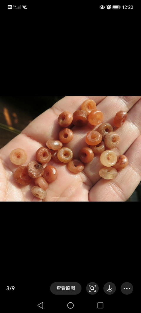 古玩玉器戰(zhàn)國(guó)春秋天然紅瑪瑙珠拍賣(mài),當(dāng)前價(jià)格1800元