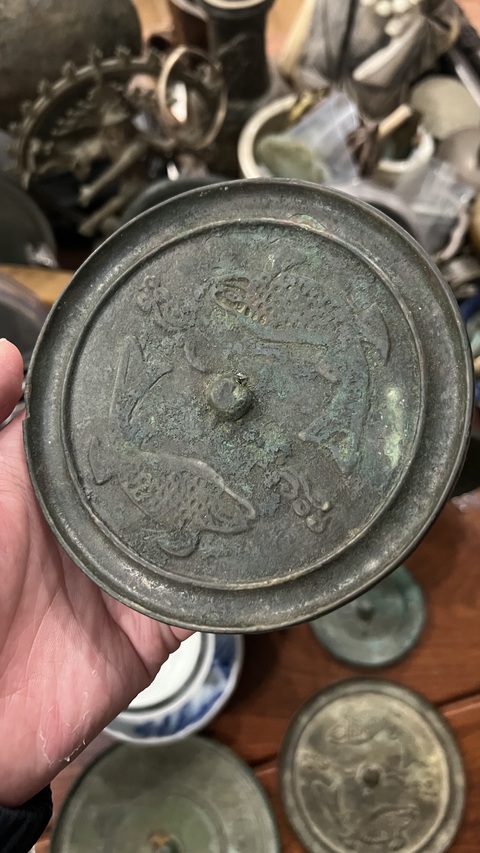 古玩銅器宋代雙魚鏡拍賣,當前價格1999元