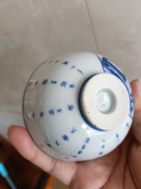 古玩陶瓷永樂年制款清晚期玉壁底青花赤壁賦紋茶盞拍賣,當前價格198元