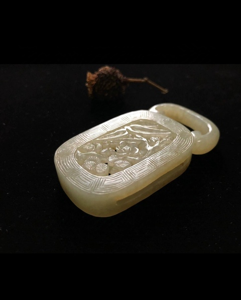 古玩玉器清代和田玉雕“提攜”拍賣，當(dāng)前價(jià)格16000元