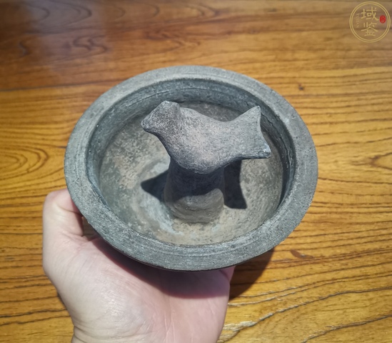 古玩陶瓷漢灰陶鳥柱盤拍賣,當前價格4500元