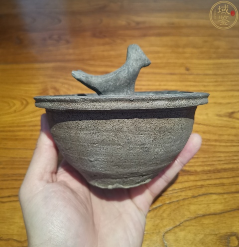 古玩陶瓷漢灰陶鳥柱盤拍賣,當前價格4500元