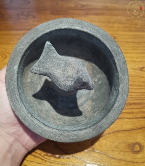 古玩陶瓷漢灰陶鳥柱盤拍賣,當前價格4500元