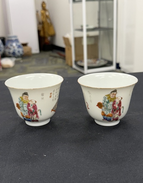 古玩陶瓷無雙譜粉彩杯拍賣，當(dāng)前價格26000元