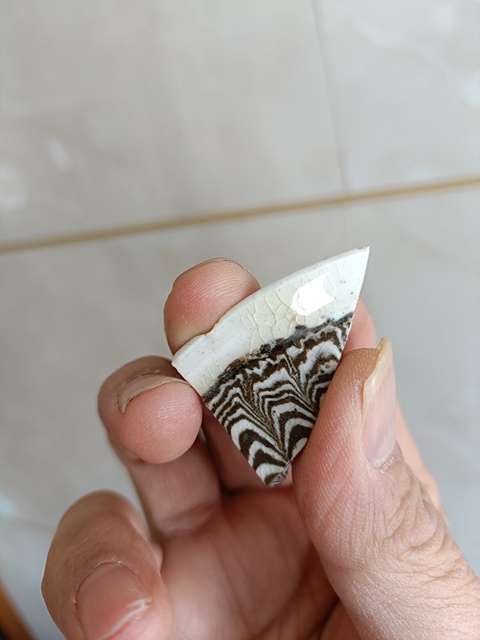 古玩陶瓷館藏級南宋當陽峪攪胎羽毛紋口沿標本【精品】拍賣,當前價格299元
