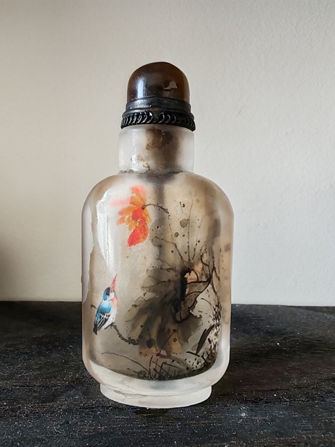 古玩陶瓷內畫料器鼻煙壺拍賣，當前價格1200元