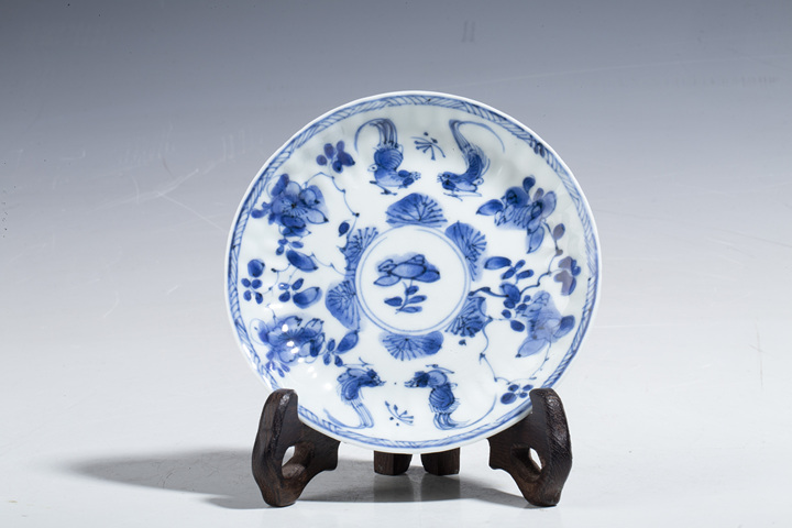 古玩陶瓷清康熙·青花官上加官紋杯碟一套拍賣,當(dāng)前價格2000元