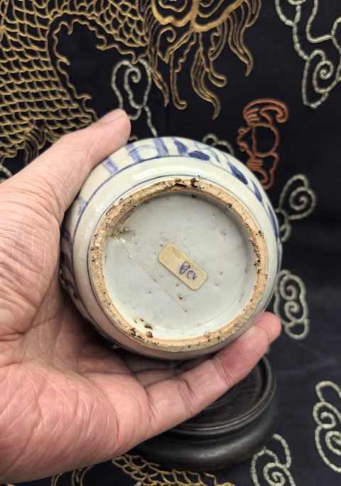 古玩陶瓷萬歷青花花鳥紋蓋罐拍賣,當前價格8888元