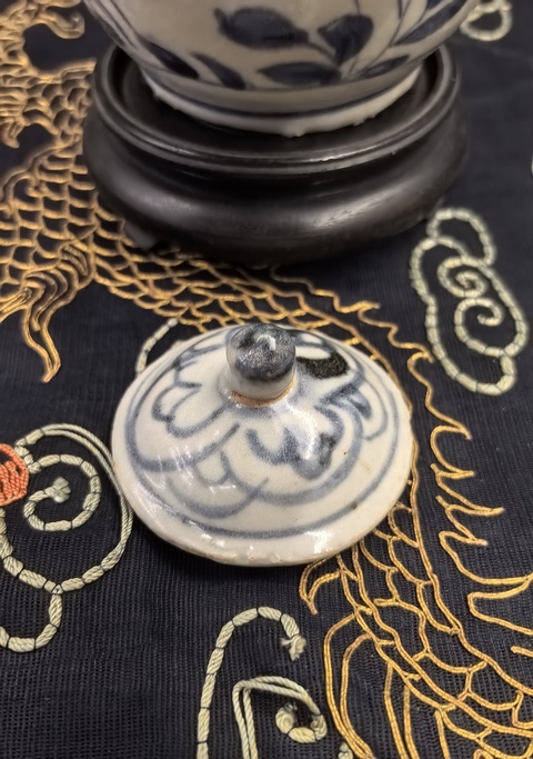 古玩陶瓷萬歷青花花鳥紋蓋罐拍賣,當前價格8888元
