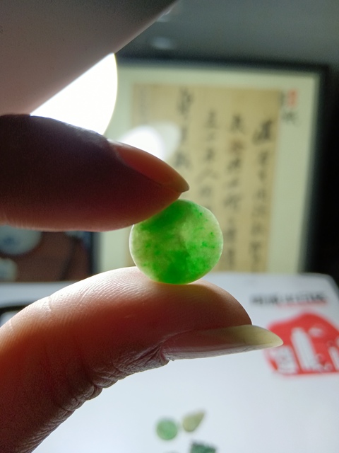 古玩玉器清代天然翡翠花片拍賣，當前價格880元