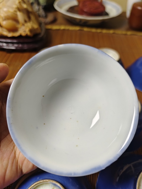 古玩陶瓷清中 祭藍釉茶杯拍賣,當前價格1280元