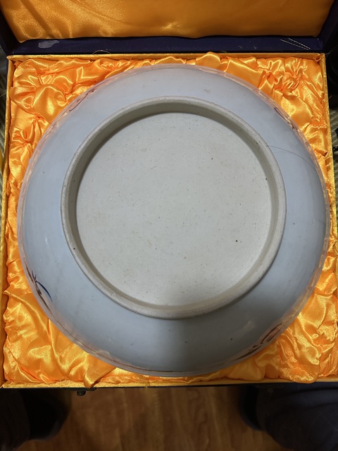 古玩陶瓷清雍乾·牧牛圖青花盤拍賣,當前價格12800元
