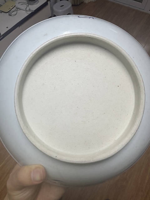 古玩陶瓷清雍乾·牧牛圖青花盤拍賣,當前價格12800元