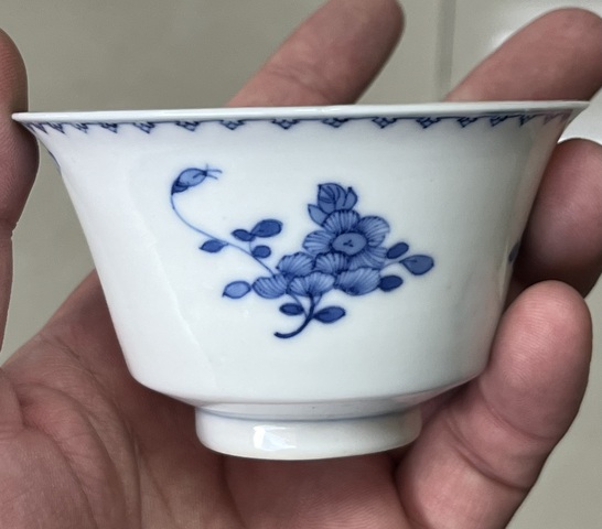 古玩陶瓷青花花卉紋蓋碗拍賣，當前價格7500元