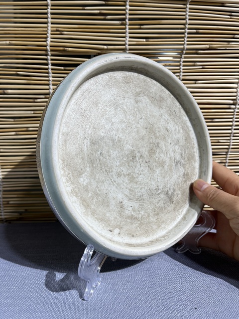 古玩陶瓷青花過墻龍紋盤改件壺承拍賣,當前價格2600元