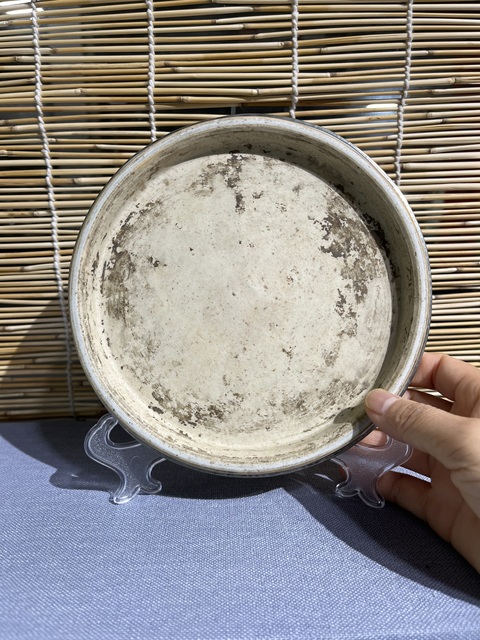 古玩陶瓷青花過墻龍紋盤改件壺承拍賣,當(dāng)前價格2200元