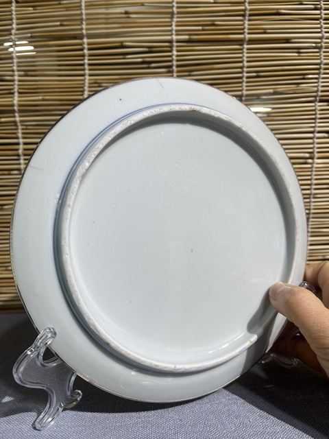 古玩陶瓷青花夔龍紋盤改件壺承拍賣,當前價格1800元