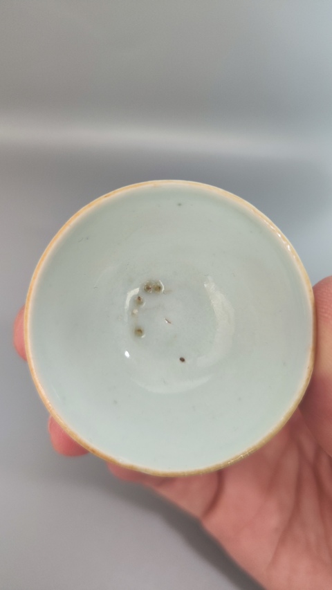 古玩陶瓷清早期甜白釉小杯拍賣，當前價格380元