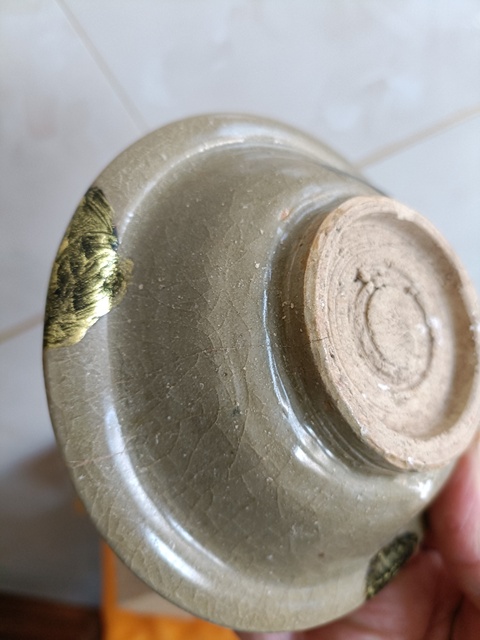 古玩陶瓷元代龍泉青瓷褐彩折沿洗拍賣,當前價格298元