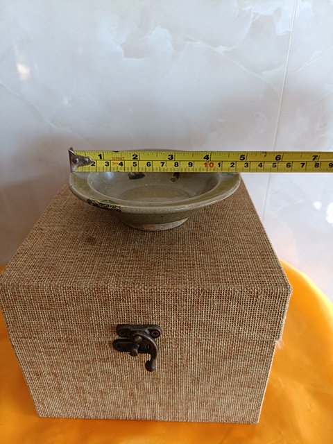 古玩陶瓷元代龍泉青瓷褐彩折沿洗拍賣,當前價格298元