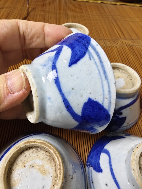 古玩陶瓷清中期 青花杯拍賣,當前價格158元
