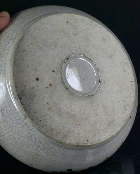 古玩陶瓷晚清粉彩刀馬人大筆洗拍賣，當前價格3800元