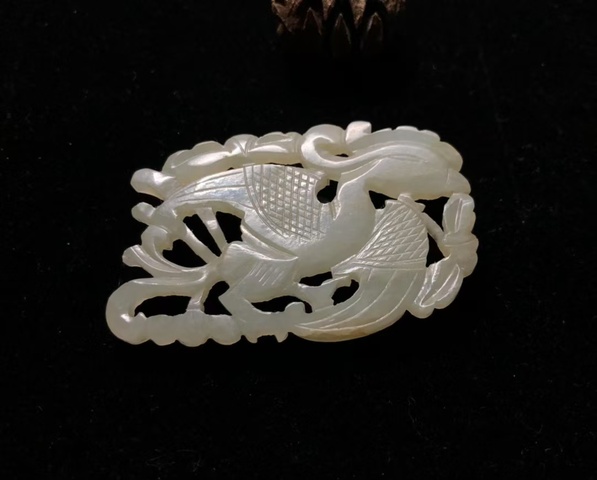 古玩玉器明末清初和田玉雕“鳳鳥(niǎo)佩”拍賣,當(dāng)前價(jià)格8000元