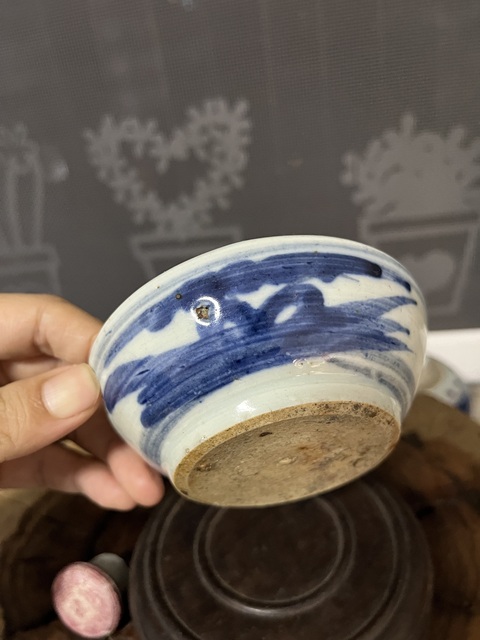 古玩陶瓷清中期青花研缽（一套）拍賣，當前價格588元