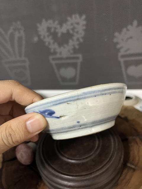 古玩陶瓷清中期青花研缽（一套）拍賣，當前價格588元