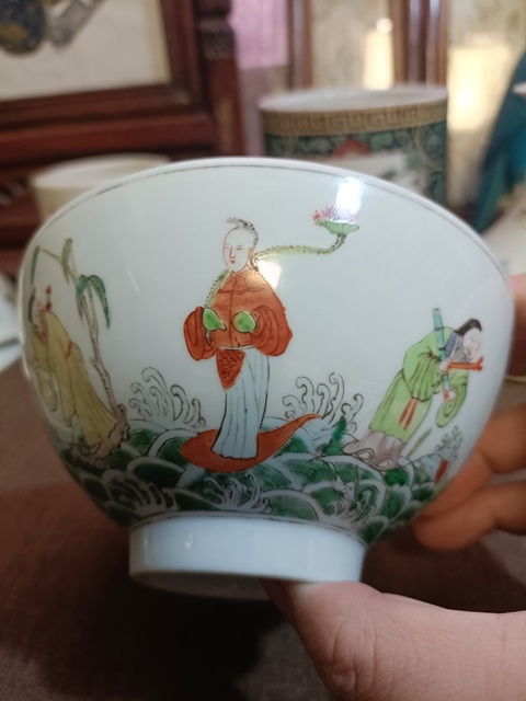 古玩陶瓷粉彩八仙碗拍賣,當前價格2888元