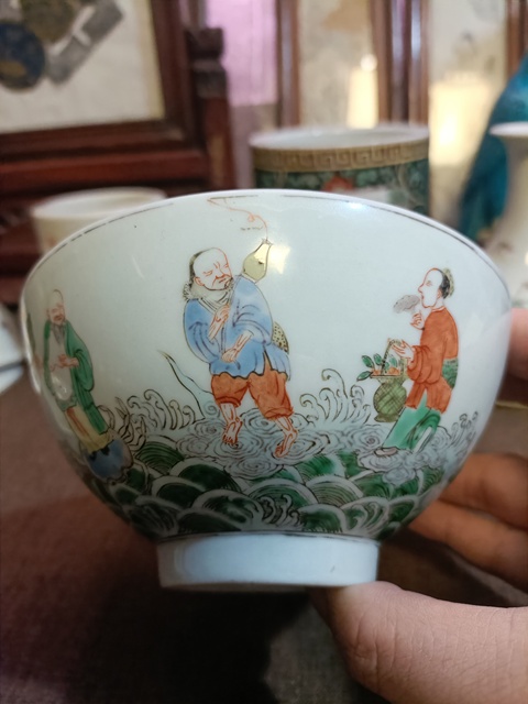 古玩陶瓷粉彩八仙碗拍賣,當前價格2888元