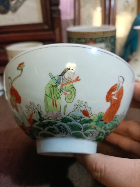 古玩陶瓷粉彩八仙碗拍賣,當前價格2888元