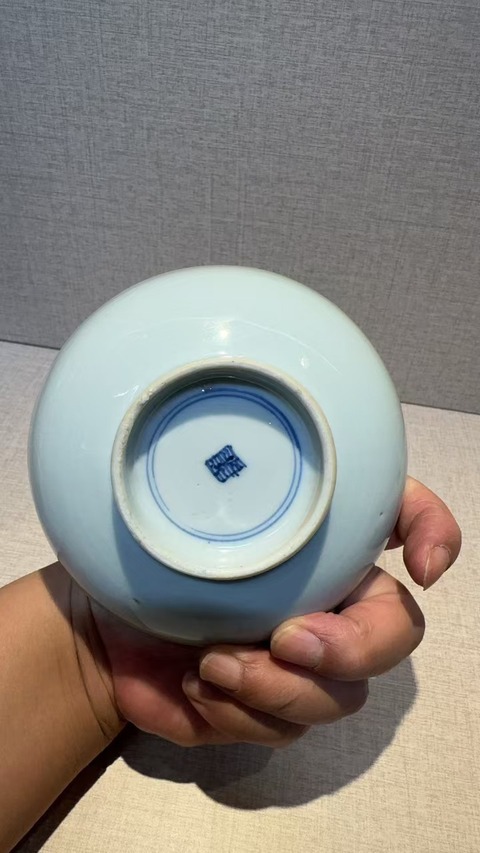 古玩陶瓷康熙青花洞石深腹洗（杯標本已出）拍賣，當前價格4800元