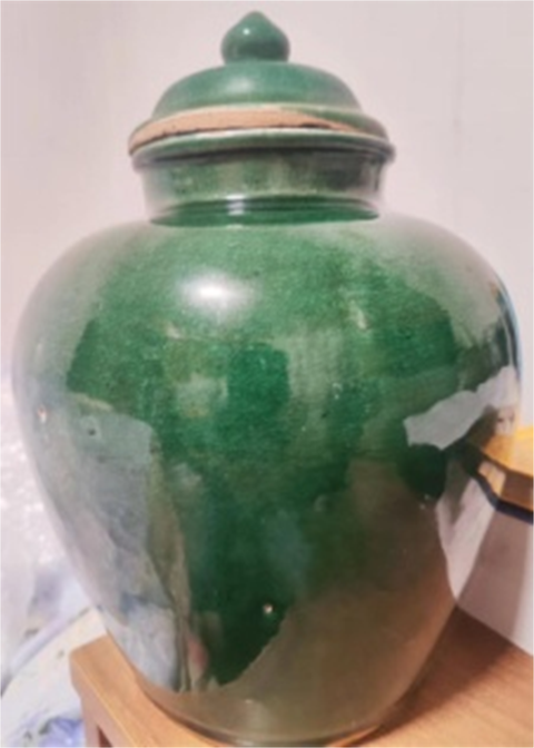 古玩陶瓷綠釉蓋罐拍賣,當(dāng)前價(jià)格2168元