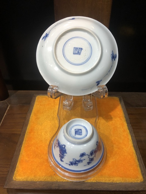 古玩陶瓷（精品杯碟）清-康熙-四季花卉紋-青花杯碟套裝拍賣，當(dāng)前價(jià)格1260元