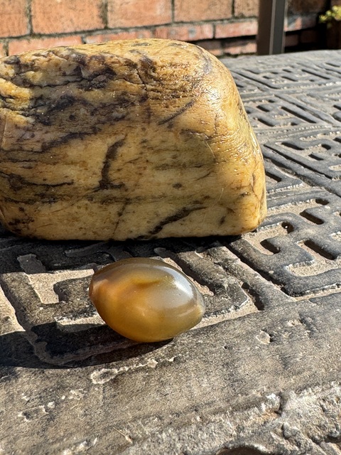 古玩玉器明、橄欖珠（珠博認證）拍賣，當前價格3500元