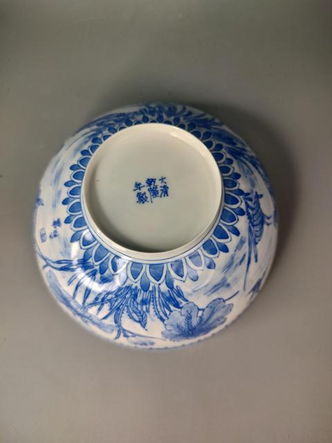 古玩陶瓷青花蛋殼瓷滿池嬌大碗拍賣，當前價格0元
