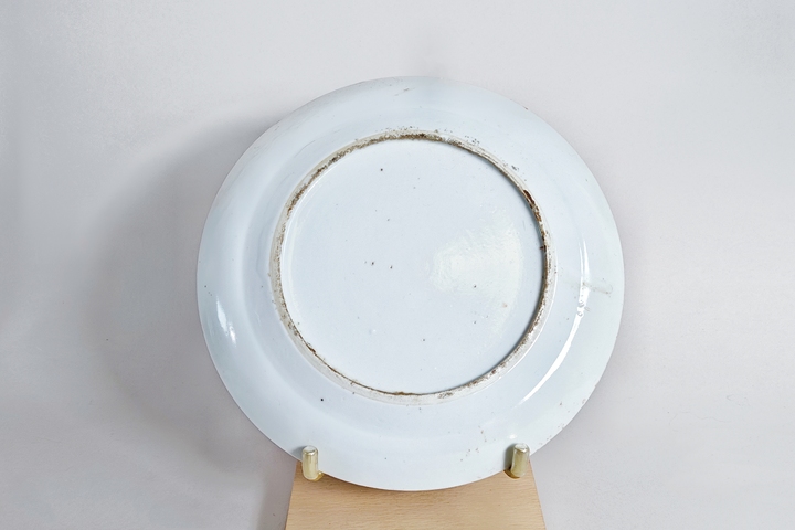 古玩陶瓷清咸豐·廣五彩細路虎溪三笑賞盤拍賣，當前價格5000元